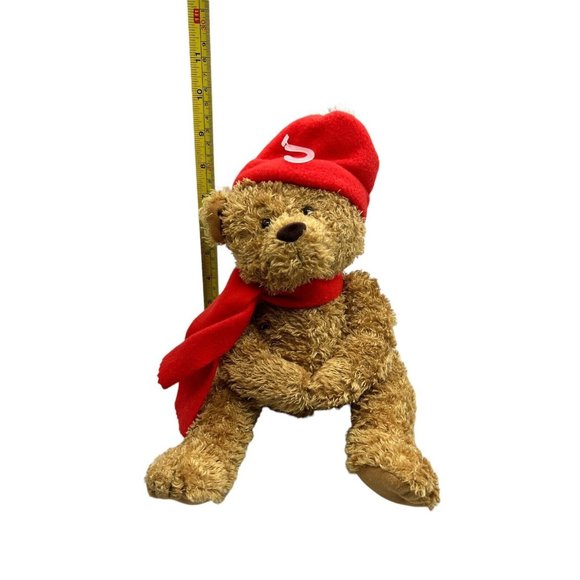 American Greeting Christmas Bear Puppet Card Holder 13" Soft Plush Animal - Picture 9 of 10